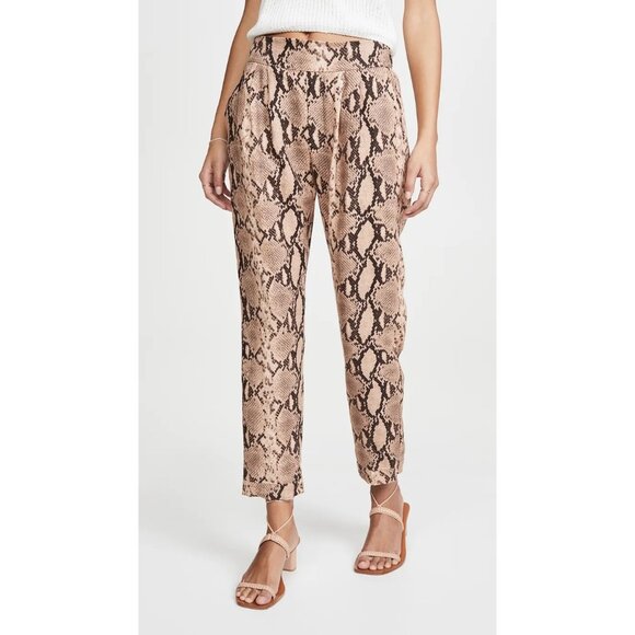 Enza Costa Python Print Tapered Trousers - Picture 2 of 10